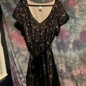 Plus Size Black Lace Dress